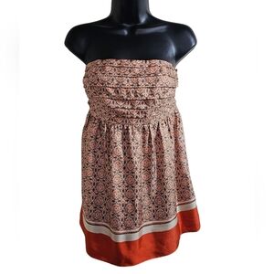 NEW Banana Republic Silk Tube Top 12 Large Orange Brown